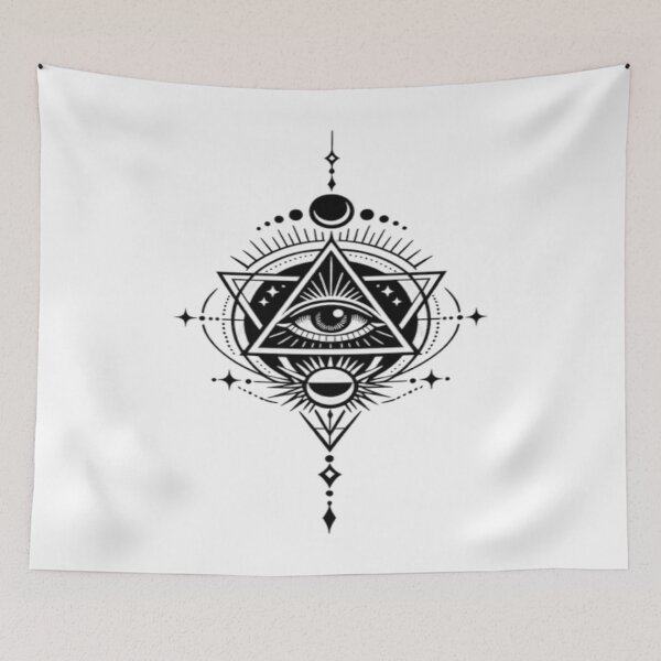 Item preview, Geometric All‑Seeing Eye – Ancient Signals designed and sold by HoodiePlanet.