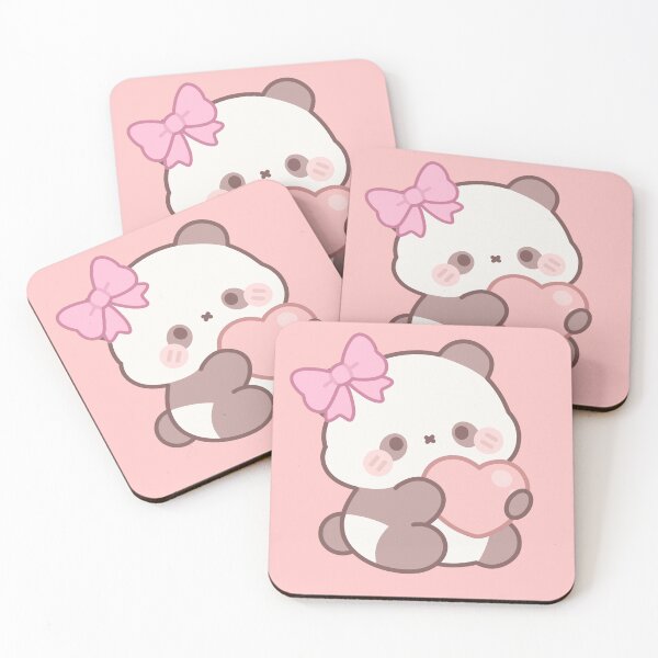 Item preview, Cute Kawaii Panda with Pink Heart and Bow designed and sold by ranivibes008.