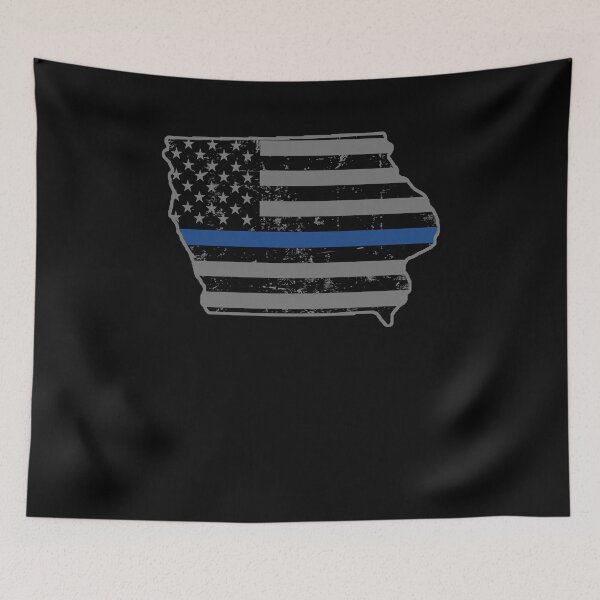 Item preview, Iowa Police & Law Enforcement Thin Blue Line designed and sold by shoppzee.