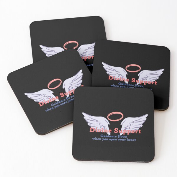 Item preview, Divine Support – Guidance Flows When You Open Your Heart Spiritual Typography Design designed and sold by CosmicQuietLab.
