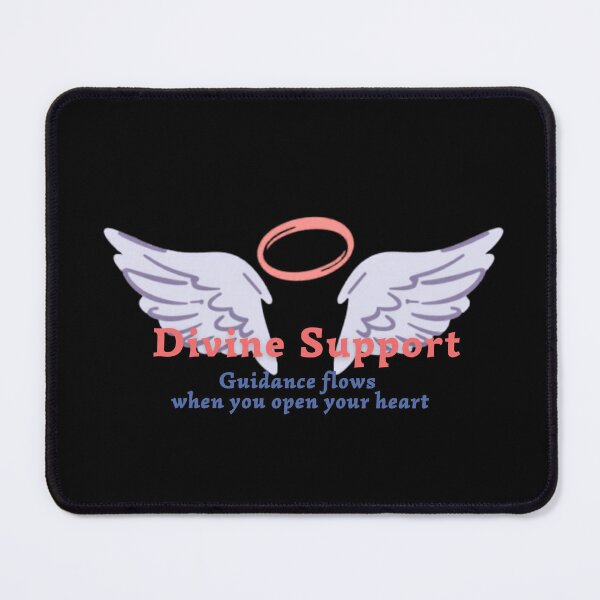 Item preview, Divine Support – Guidance Flows When You Open Your Heart Spiritual Typography Design designed and sold by CosmicQuietLab.