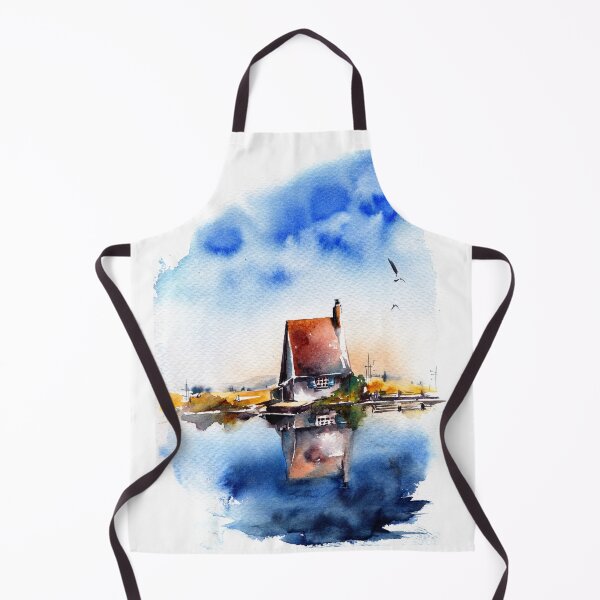 Item preview, Landscape with House and River designed and sold by CanotStop.
