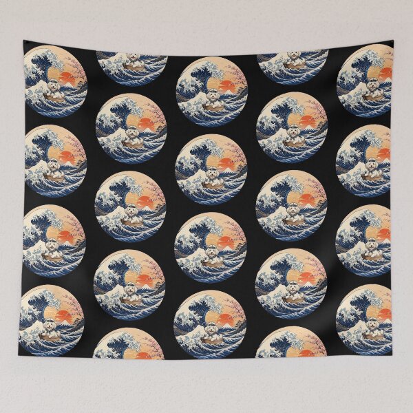 Item preview, Funny Coton de Tulear Captain Japanese Kanagawa Wave Japan Boat Mom Dad Kids designed and sold by FurryHavenPH.