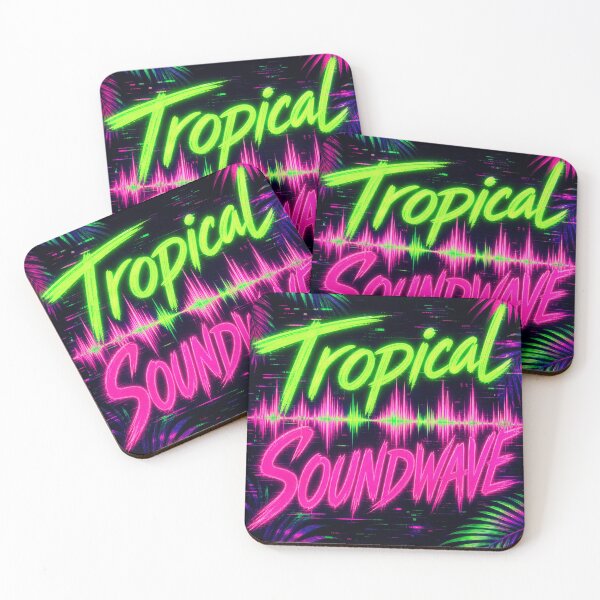 Item preview, Tropical Soundwave Neon Festival Typography Design designed and sold by Jandedan.