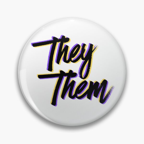 Item preview, They them, Non-Binary Pride Typography designed and sold by Madzilla Wear.