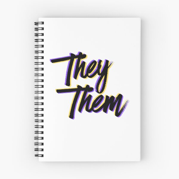 Item preview, They them, Non-Binary Pride Typography designed and sold by Madzilla Wear.