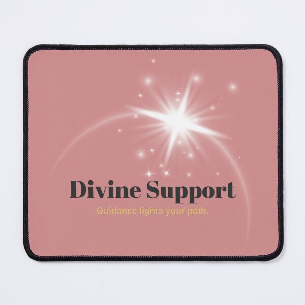 Item preview, Divine Support – Guidance Lights Your Path Spiritual Typography Design designed and sold by CosmicQuietLab.