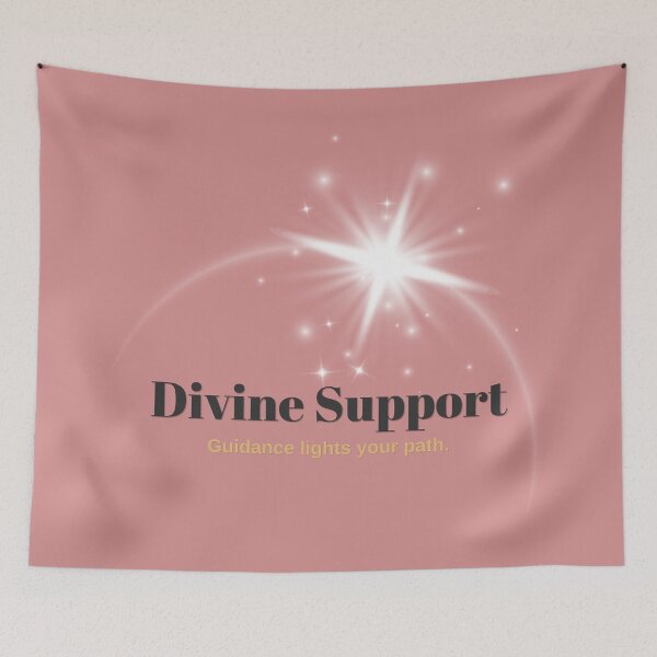 Item preview, Divine Support – Guidance Lights Your Path Spiritual Typography Design designed and sold by CosmicQuietLab.