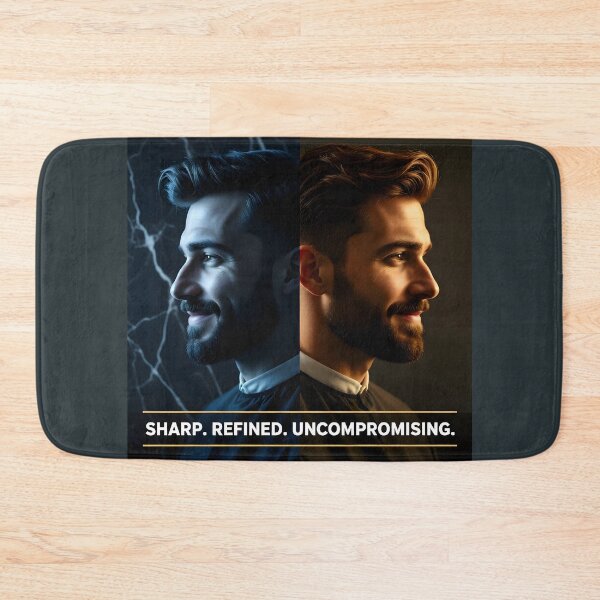 Item preview, Split-Screen Men’s Profile Portrait: Modern Sharp Hair Cut Salon Banner designed and sold by Creative-RE.