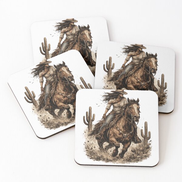 Item preview, Cowgirl Riding a Horse  designed and sold by ttuniques.