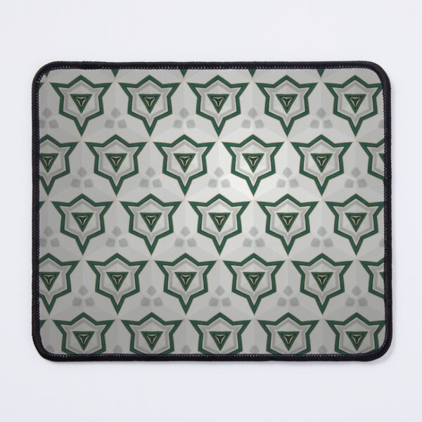 Item preview, Silver Green Geometric Mandala Seamless Pattern designed and sold by IntelliMindDesigns.