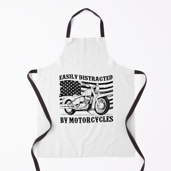 Item preview, Easily Distracted By Motorcycles Retro American Flag Biker designed and sold by Dmetalx Art Apparel.