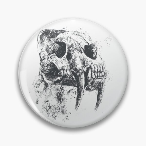 Item preview, Grimdark Sabertooth Tiger Skull Ink designed and sold by drTerrens.