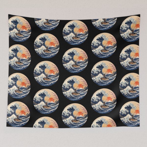 Item preview, Funny Dobermann Captain Japanese Kanagawa Wave Japan Boat Mom Dad Kids designed and sold by FurryHavenPH.