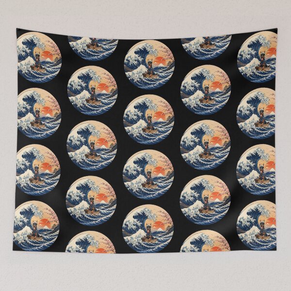Item preview, Funny Dobermann Captain Japanese Kanagawa Wave Japan Boat Mom Dad Kids designed and sold by FurryHavenPH.