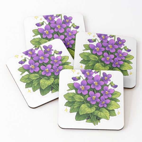 Item preview, Whimsical Purple Violets & Golden Sparkles designed and sold by Sepia soul.