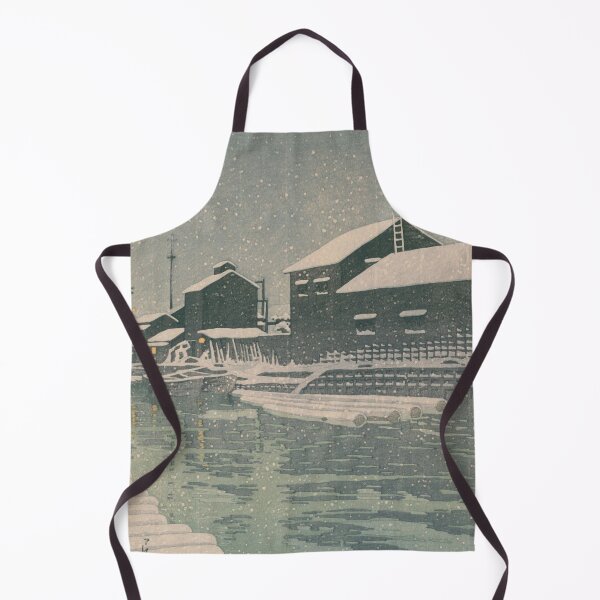 Item preview, Snow at Kiba Timber Yard - Kawase Hasui Shin-hanga designed and sold by vekotpu.