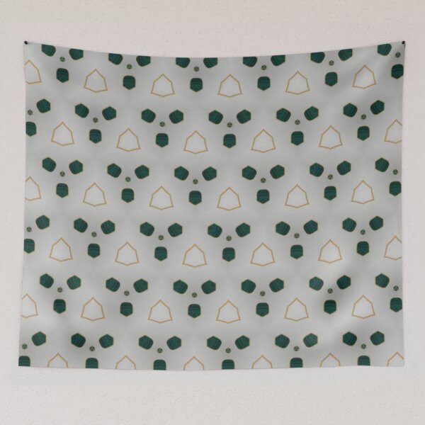 Item preview, Green Black Geometric Dot Pattern Design designed and sold by IntelliMindDesigns.