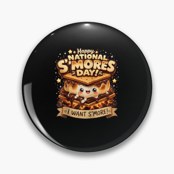 Item preview, Happy National S'Mores Day Cute Kawaii Marshmallow Campfire designed and sold by ostenlee.