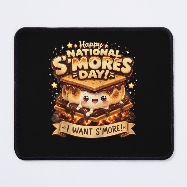 Item preview, Happy National S'Mores Day Cute Kawaii Marshmallow Campfire designed and sold by ostenlee.