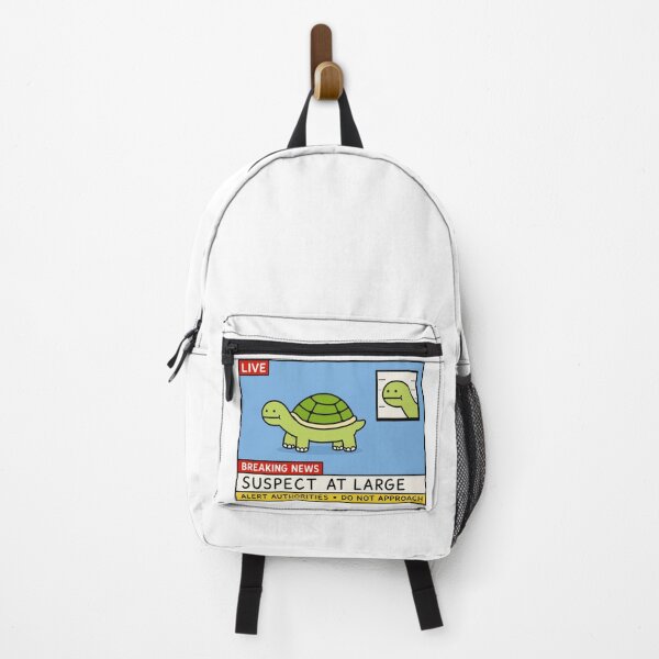 Item preview, Breaking News Turtle – Suspect at Large Funny Cartoon T-Shirt designed and sold by PlushTheory.