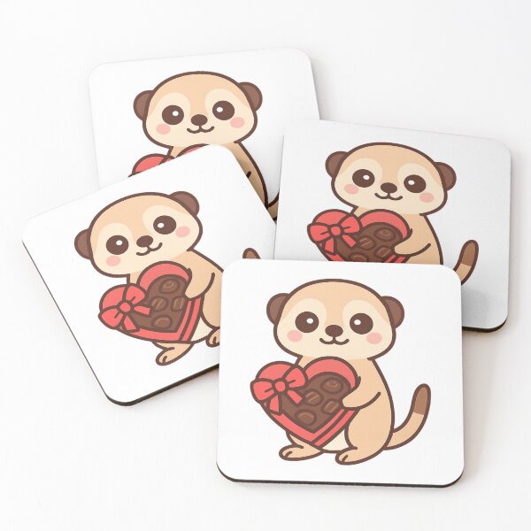 Item preview, Sweet Surprise Meerkat - Cute Valentine Sticker designed and sold by foryouandyours.