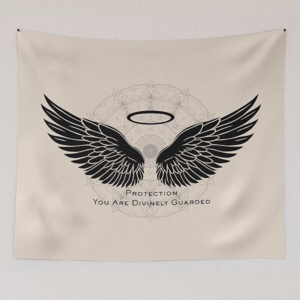 Item preview, Protection – You Are Divinely Guarded Spiritual Typography Design designed and sold by CosmicQuietLab.