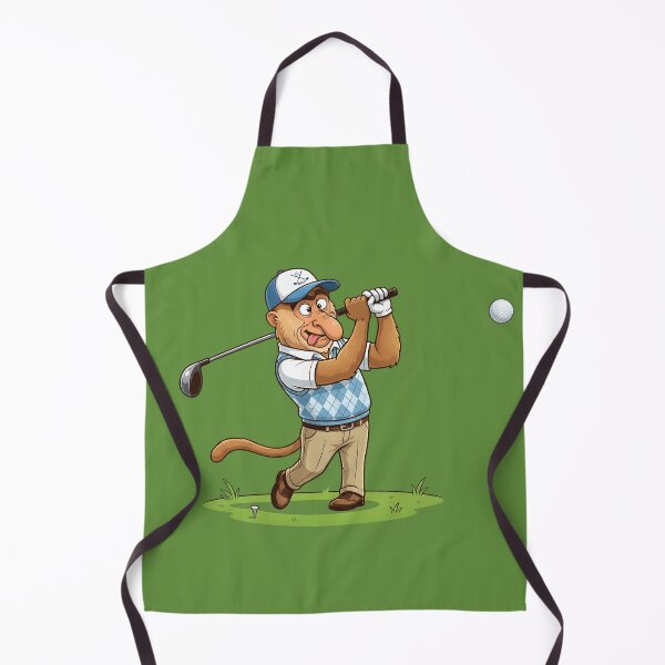 Item preview, Funny Proboscis Monkey Golfer - Golf Swing Cartoon designed and sold by Wild-way Art.