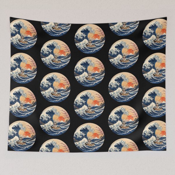 Item preview, Funny English Setter Captain Japanese Kanagawa Wave Japan Boat Mom Dad Kids designed and sold by FurryHavenPH.
