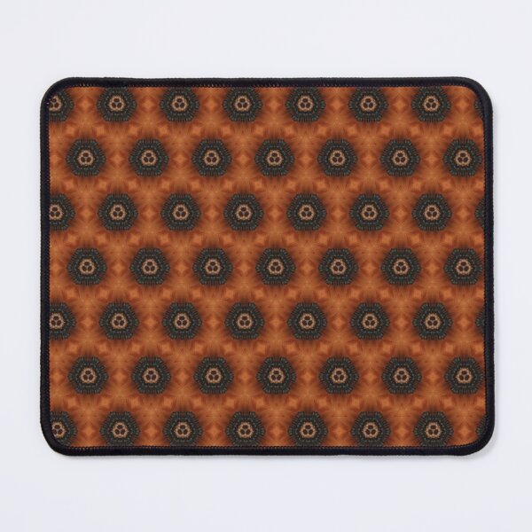 Item preview, Vibrant Orange Geometric Mandala Pattern Art designed and sold by IntelliMindDesigns.