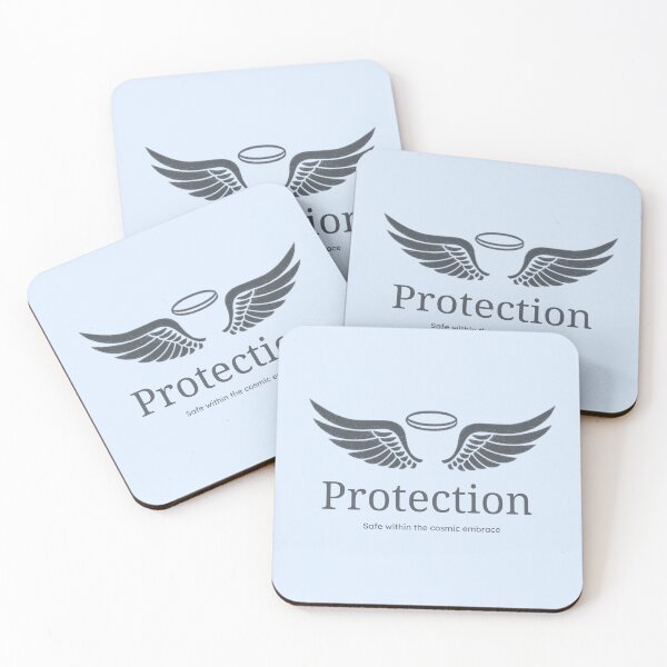Item preview, Protection – Safe Within the Cosmic Embrace Spiritual Typography Design designed and sold by CosmicQuietStudio.