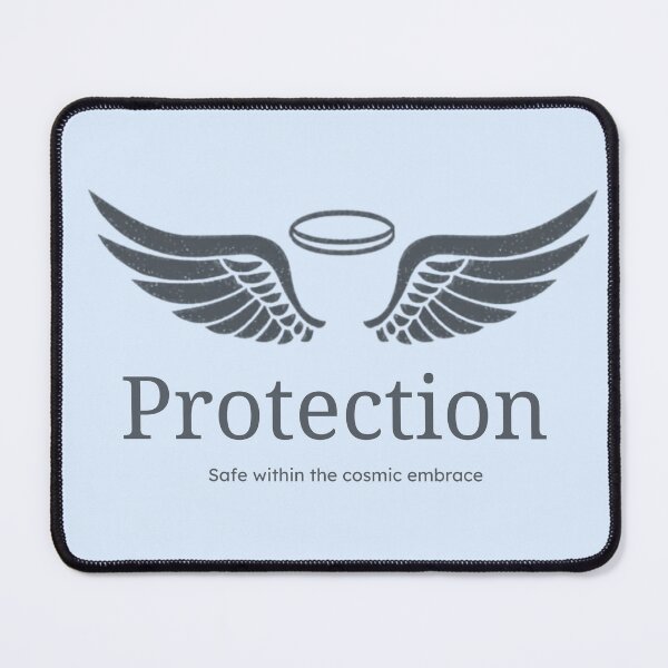Item preview, Protection – Safe Within the Cosmic Embrace Spiritual Typography Design designed and sold by CosmicQuietStudio.