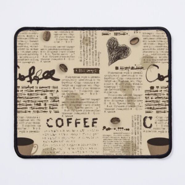Item preview, Vintage Newspaper Coffee Shop and Dark Academia Collage Pattern designed and sold by AMS.