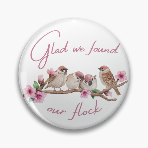 Item preview, Glad We Found Our Flock - Birds & Cherry Blossom  designed and sold by dreamhatchh.