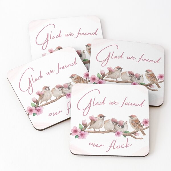 Item preview, Glad We Found Our Flock - Birds & Cherry Blossom  designed and sold by dreamhatchh.