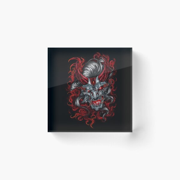 Item preview, Red Horned Yokai Gothic Anime Samurai Aesthetic designed and sold by ArhaanFashions.