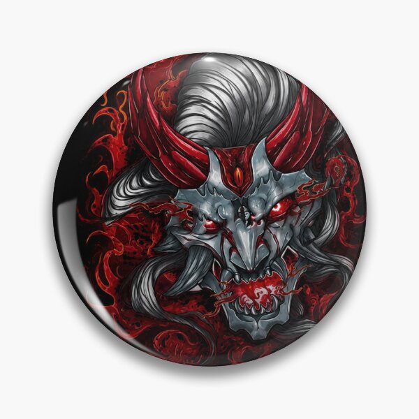 Item preview, Red Horned Yokai Gothic Anime Samurai Aesthetic designed and sold by ArhaanFashions.