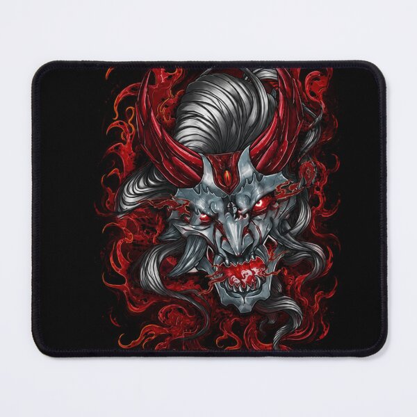 Item preview, Red Horned Yokai Gothic Anime Samurai Aesthetic designed and sold by ArhaanFashions.