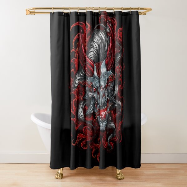 Item preview, Red Horned Yokai Gothic Anime Samurai Aesthetic designed and sold by ArhaanFashions.