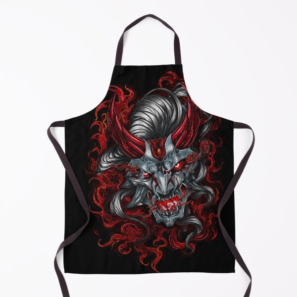 Item preview, Red Horned Yokai Gothic Anime Samurai Aesthetic designed and sold by ArhaanFashions.