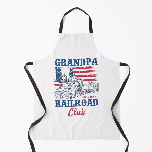 Item preview, Grandpa Railroad Club Vintage Steam Locomotive American Flag designed and sold by Dmetalx Art Apparel.