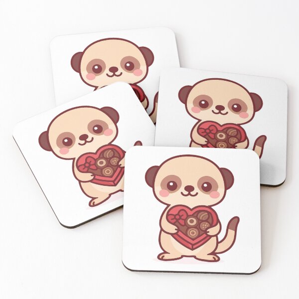 Item preview, Sweet Surprise Meerkat - Cute Valentine Sticker designed and sold by foryouandyours.