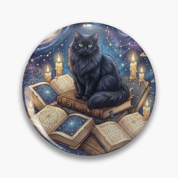 Item preview, Cosmic Library Cat designed and sold by VibeQuill.