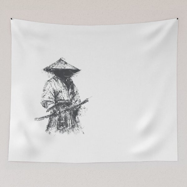Item preview, Grimdark Ronin Samurai Ink Illustration designed and sold by drTerrens.