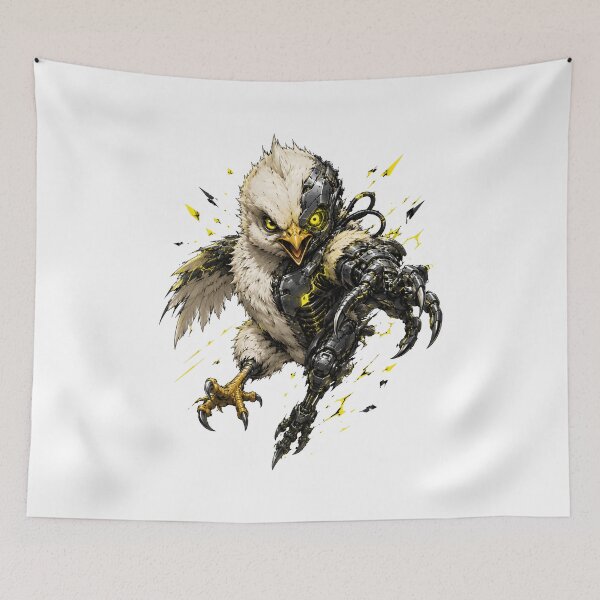 Item preview, Cybernetic Chick Yellow Futuristic Bird designed and sold by Artmares.