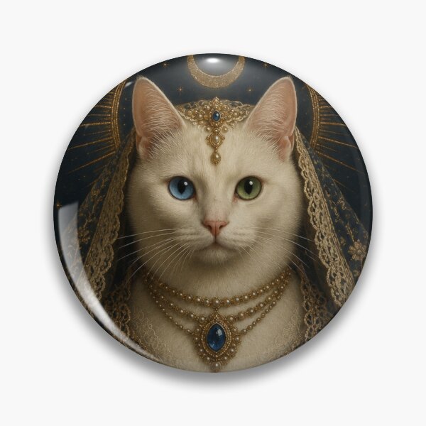 Item preview, Beautiful ornate white cat with gems and heterochromia designed and sold by *~*MagicCorner*~*.