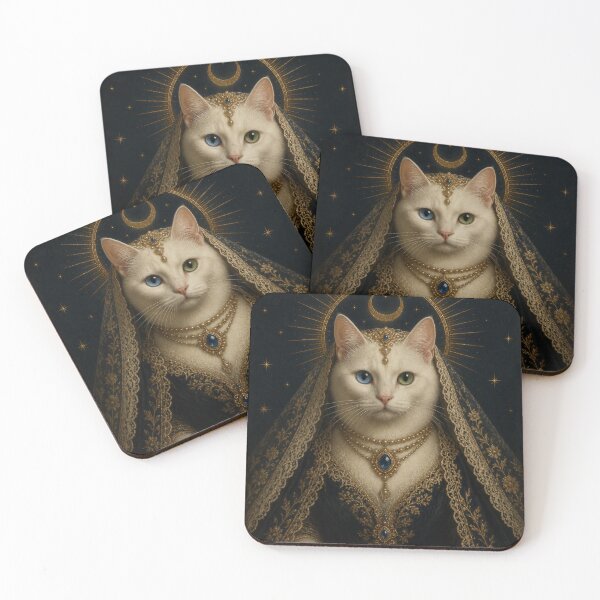 Item preview, Beautiful ornate white cat with gems and heterochromia designed and sold by *~*MagicCorner*~*.