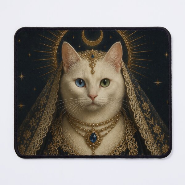 Item preview, Beautiful ornate white cat with gems and heterochromia designed and sold by *~*MagicCorner*~*.