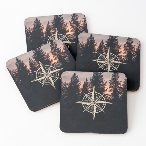 Item preview, Compass Rose Forest Sunset Adventure designed and sold by Evergreen Horizon Works.