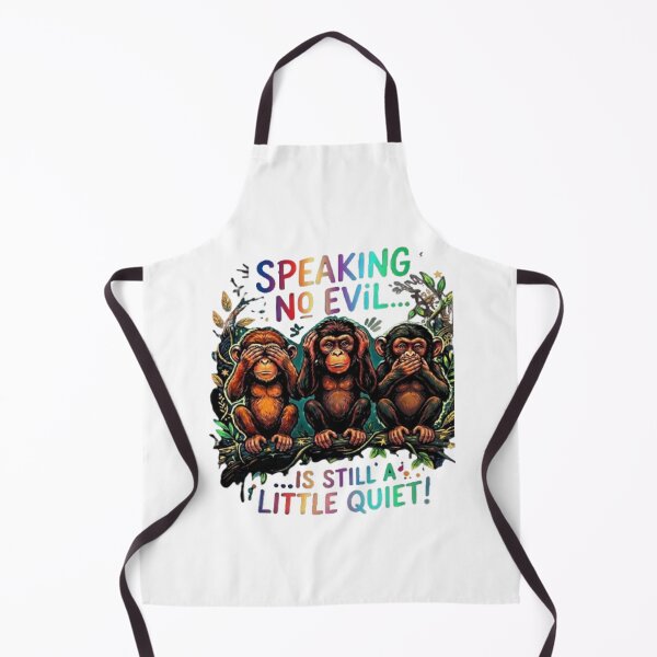 Item preview, Speaking No Evil Is Still A Little Quiet | Funny Three Wise Monkeys Art designed and sold by MAJCO-ART.
